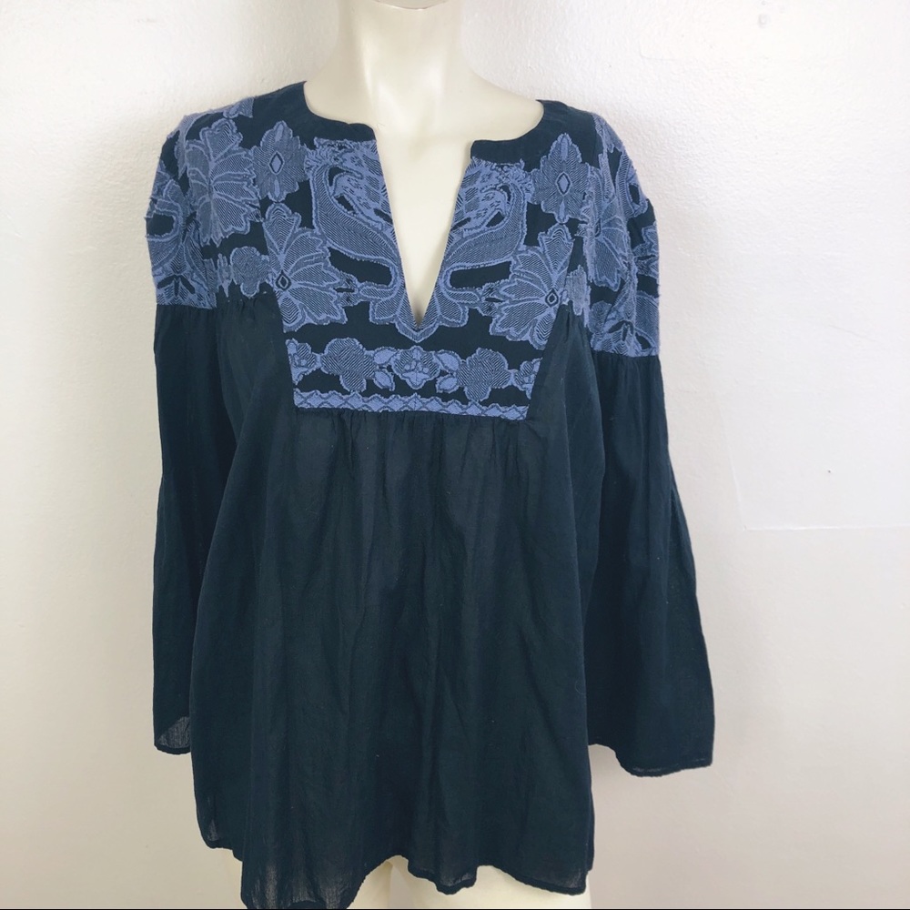 LOFT  Tunic Blouse With Floral Details